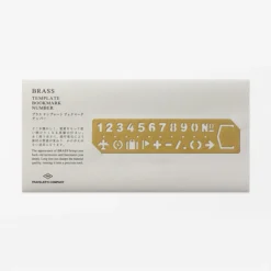 Traveler's Notebook Traveler's Company - Brass Template Bookmark - Numbers
