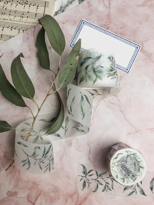 Meow Illustration - Washi Tape - Greenish Herbal Tea (PET) 5 Meow Illustration - Washi Tape - Greenish Herbal Tea (PET)