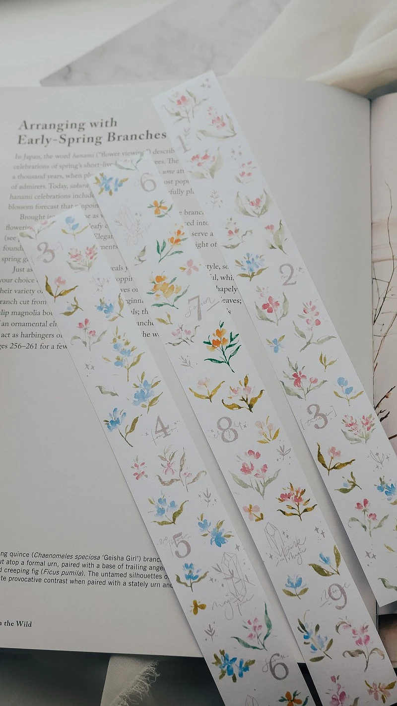 Meow Illustration - Washi Tape - Magic Flowers 6 Meow Illustration - Washi Tape - Magic Flowers