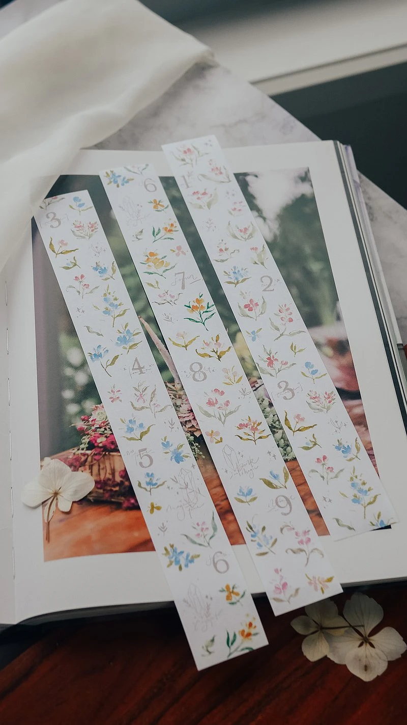 Meow Illustration - Washi Tape - Magic Flowers 5 Meow Illustration - Washi Tape - Magic Flowers