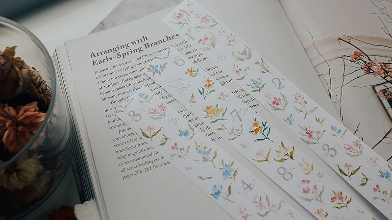 Meow Illustration - Washi Tape - Magic Flowers 4 Meow Illustration - Washi Tape - Magic Flowers