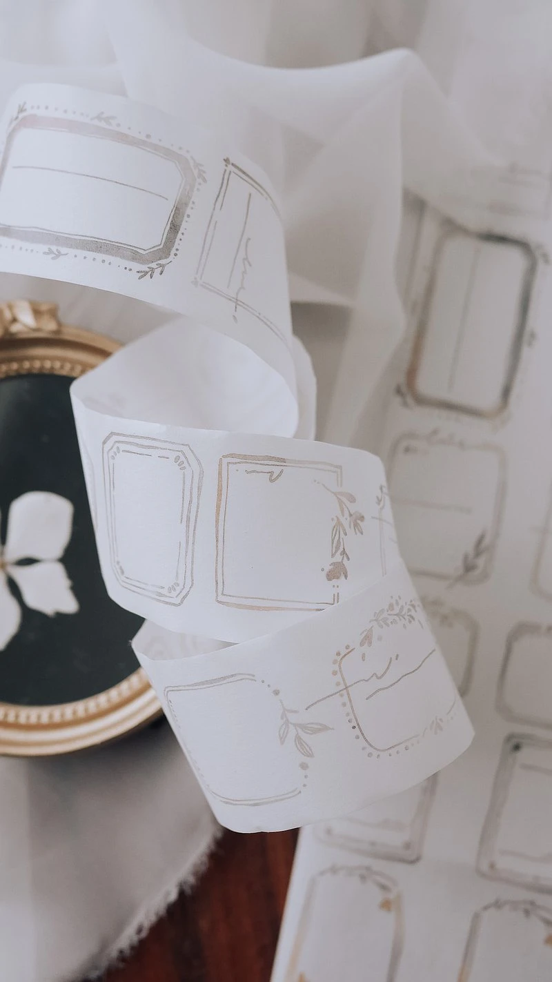 Meow Illustration - Washi Tape - Retro Labels 3 Meow Illustration - Washi Tape - Retro Labels