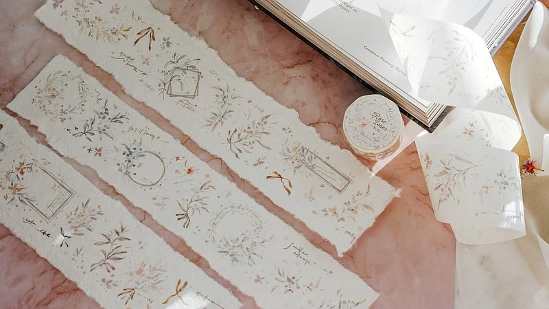 Meow Illustration - Washi Tape - Rose Lover . You 5 Meow Illustration - Washi Tape - Rose Lover . You