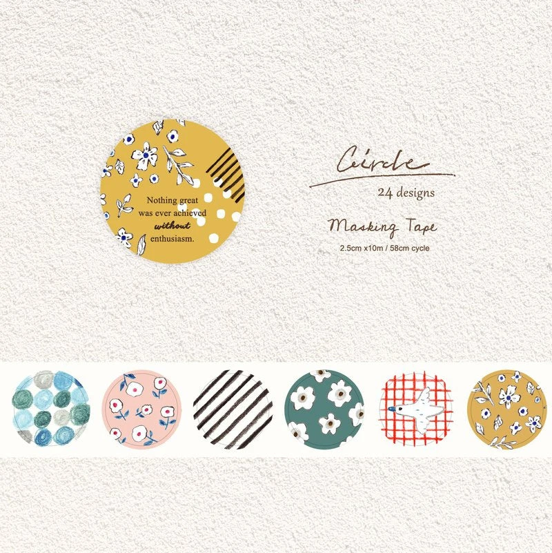 Pion - Washi Tape - Round Sticker 8 Pion - Washi Tape - Round Sticker