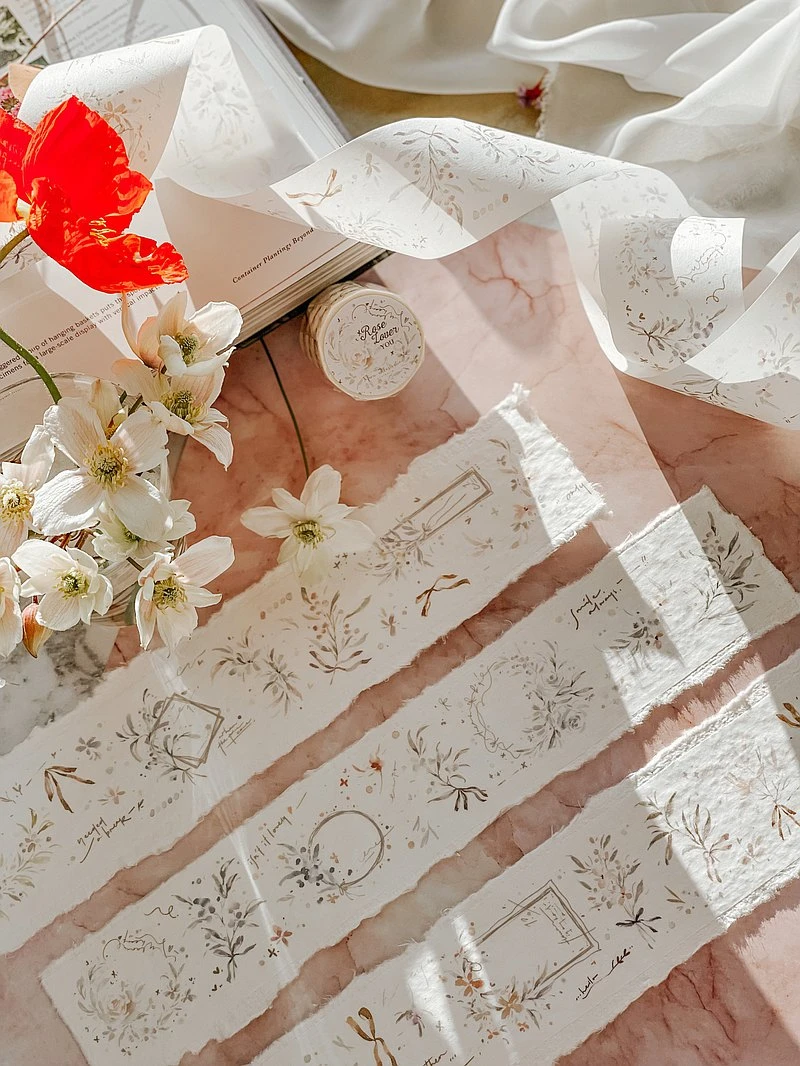 Meow Illustration - Washi Tape - Rose Lover . You 4 Meow Illustration - Washi Tape - Rose Lover . You