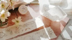 Meow Illustration - Washi Tape - Rose Lover . You 9 Meow Illustration - Washi Tape - Rose Lover . You