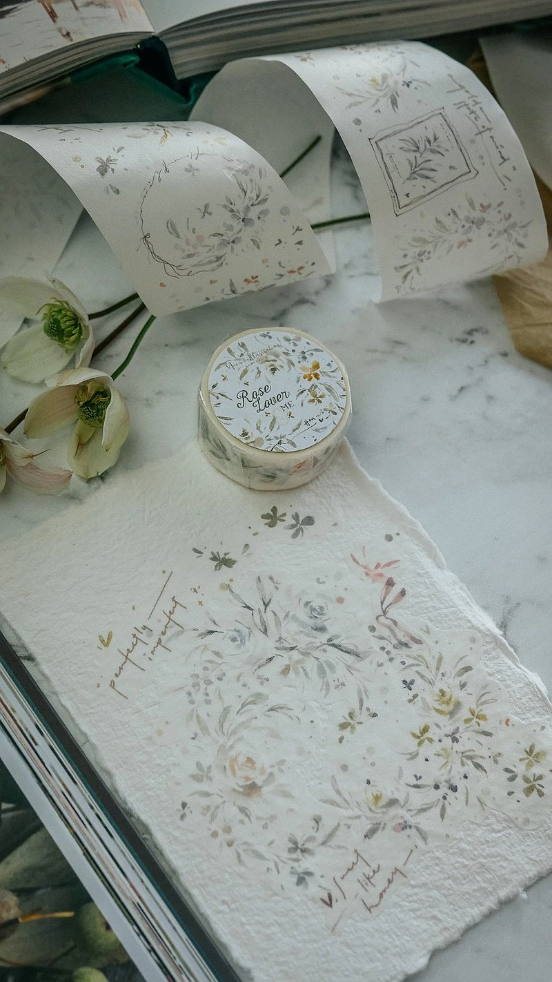 Meow Illustration - Washi Tape - Rose Lover . Me 3 Meow Illustration - Washi Tape - Rose Lover . Me