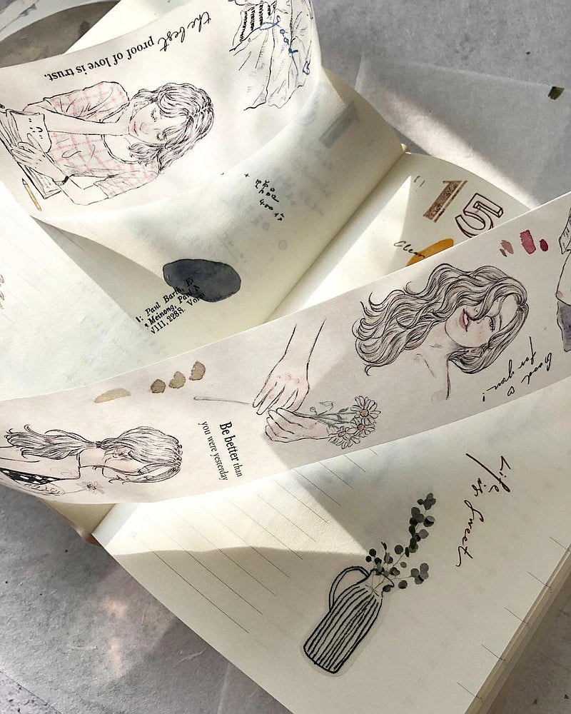 Pion - Washi Tape - Sketch Girl 4 Pion - Washi Tape - Sketch Girl
