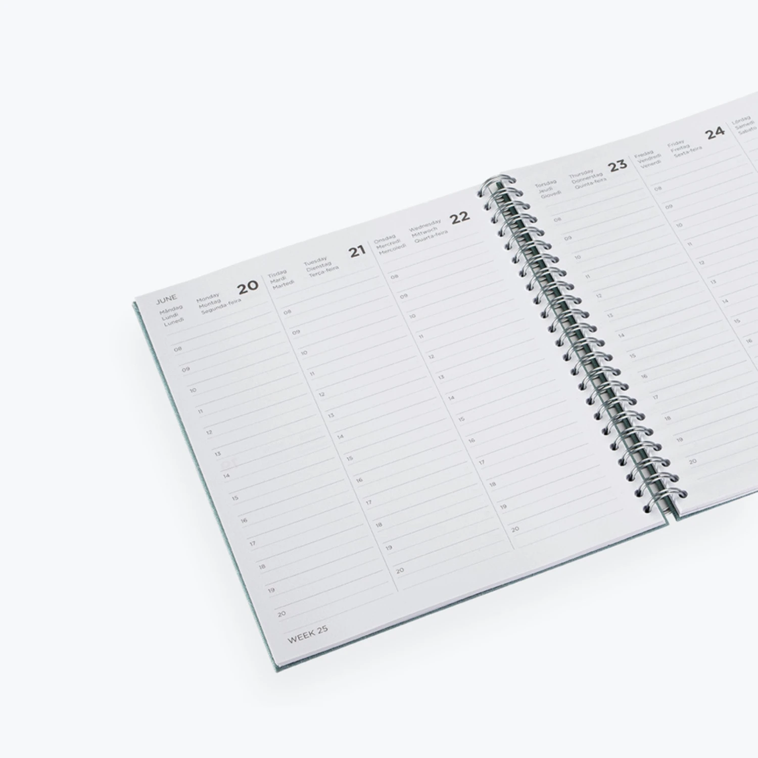 Diaries Bookbinders Design - 2022 Diary - Wire-O - Regular - Light Grey 4 Diaries Bookbinders Design - 2022 Diary - Wire-O - Regular - Light Grey