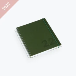 Bookbinders Design - 2022 Diary - Wire-O - Small - Forest Green