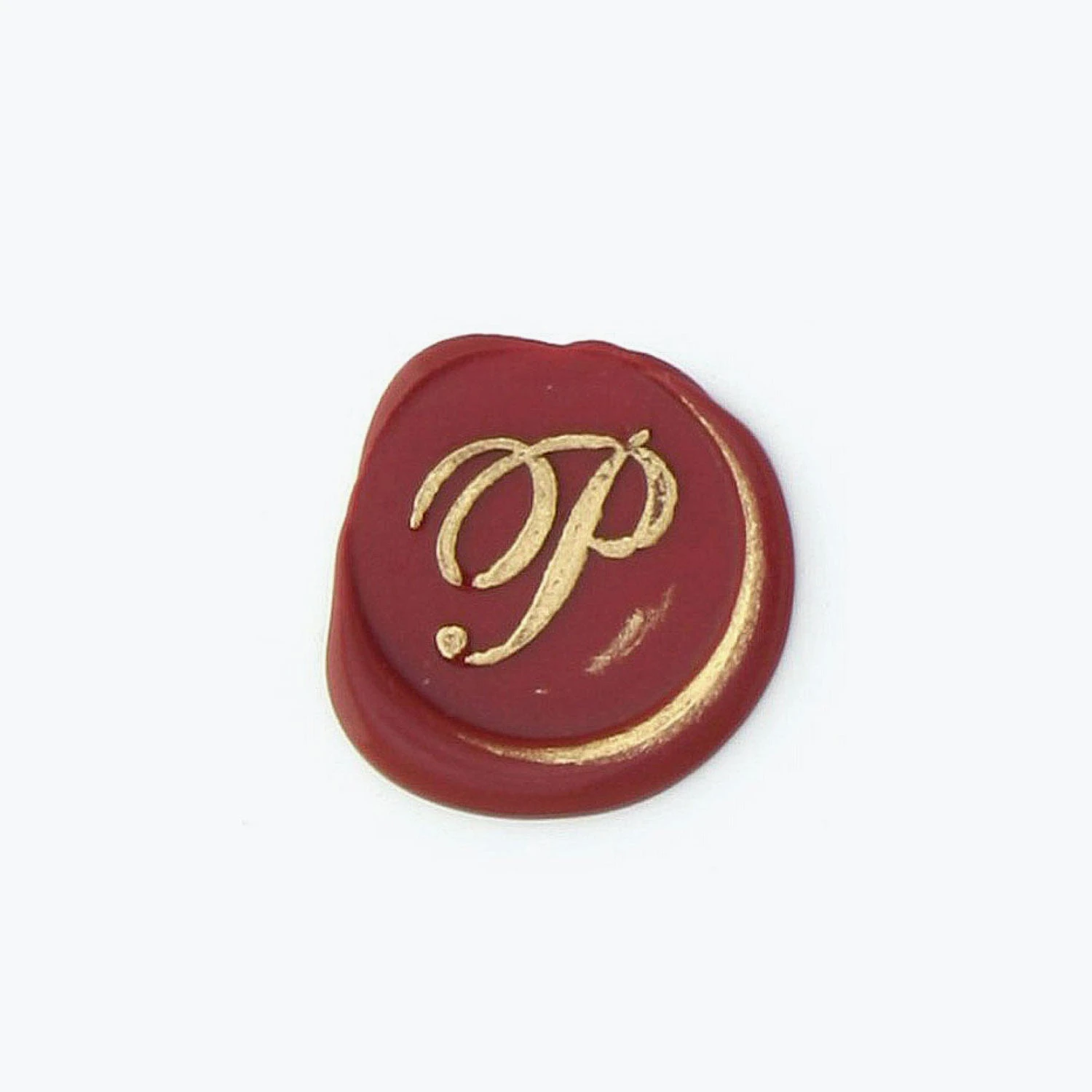 Handles & Sealing Wax Bortoletti - Bronze Initial Letter - Cursive - P 3 Handles & Sealing Wax Bortoletti - Bronze Initial Letter - Cursive - P