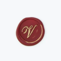 Handles & Sealing Wax Bortoletti - Bronze Initial Letter - Cursive - V
