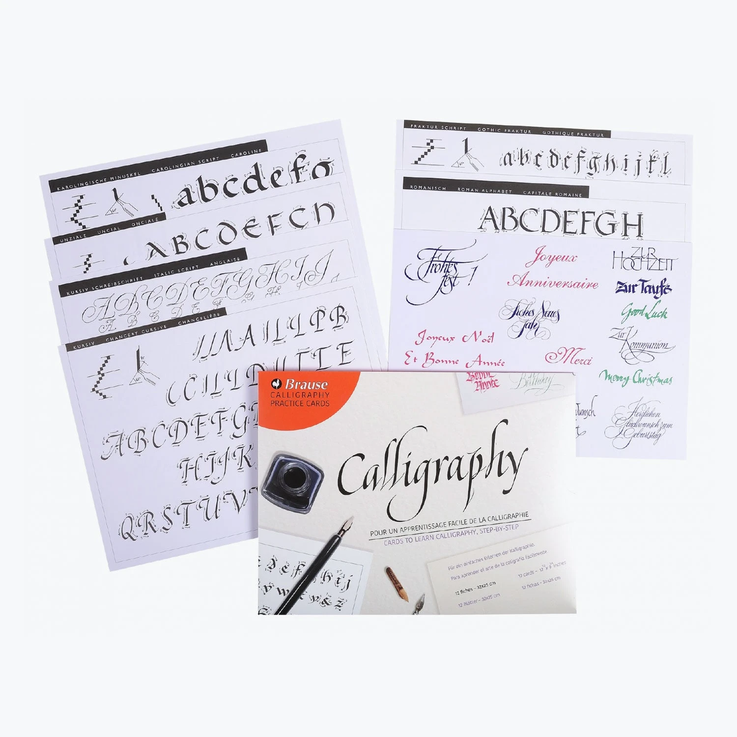 Brause - Calligraphy Workbook - Calligraphy Practise Cards Calligraphy Workbooks 4 Brause - Calligraphy Workbook - Calligraphy Practise Cards Calligraphy Workbooks