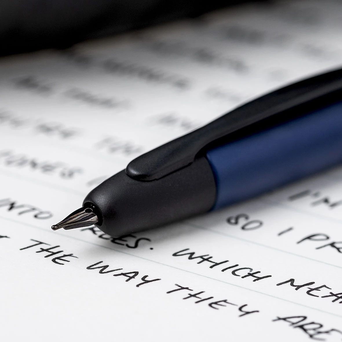 Fountain Pens Pilot - Fountain Pen - Capless - Matte Blue (Black Trim) 6 Fountain Pens Pilot - Fountain Pen - Capless - Matte Blue (Black Trim)