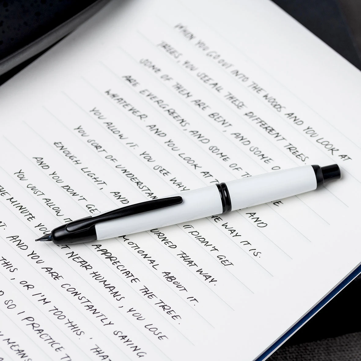 Pilot - Fountain Pen - Capless - Matte White (Black Trim) Fountain Pens 4 Pilot - Fountain Pen - Capless - Matte White (Black Trim) Fountain Pens