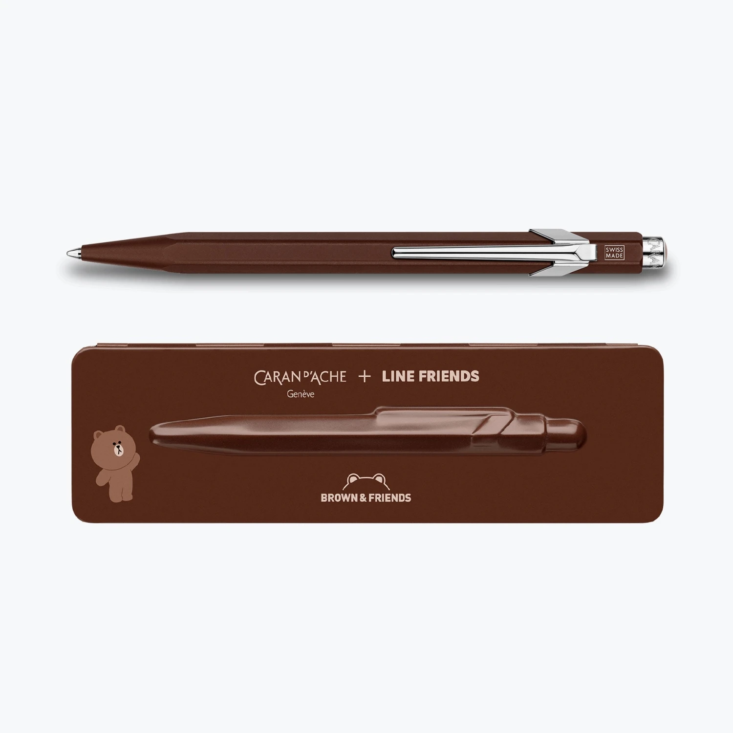 Caran D'Ache - Ballpoint Pen - 849 Bar - Caran D'Ache + LINE FRIENDS (Brown) Ballpoint Pens 3 Caran D'Ache - Ballpoint Pen - 849 Bar - Caran D'Ache + LINE FRIENDS (Brown) Ballpoint Pens