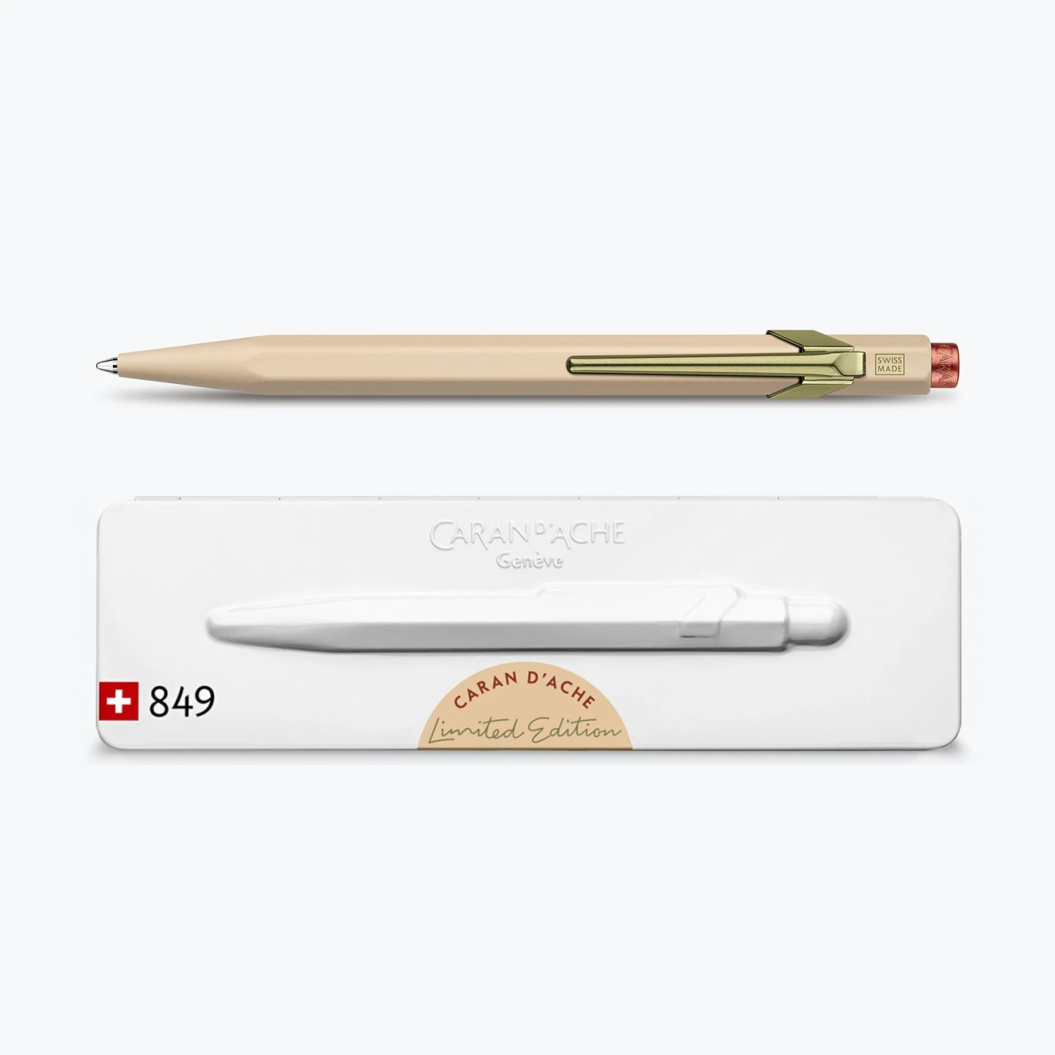 Ballpoint Pens Caran D'Ache - Ballpoint Pen - 849 Claim Your Style - Beige (Limited Edition) 3 Ballpoint Pens Caran D'Ache - Ballpoint Pen - 849 Claim Your Style - Beige (Limited Edition)