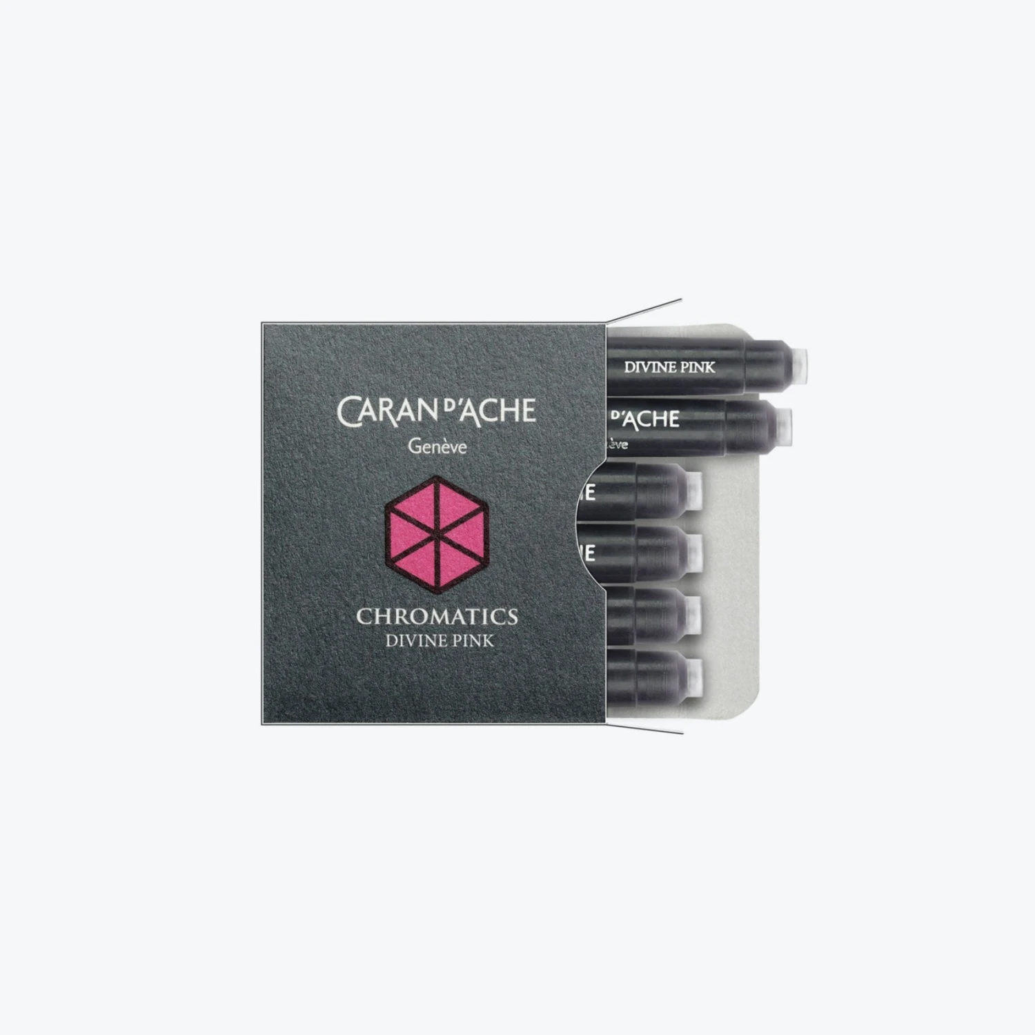 Fountain Pen Inks Caran D'Ache - Fountain Pen Ink - Chromatics - Cartridges - Divine Pink 3 Fountain Pen Inks Caran D'Ache - Fountain Pen Ink - Chromatics - Cartridges - Divine Pink