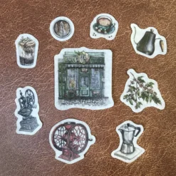 Planner Stickers Papier Platz - Sticker Seal - Flake Seal - Coffee Shop