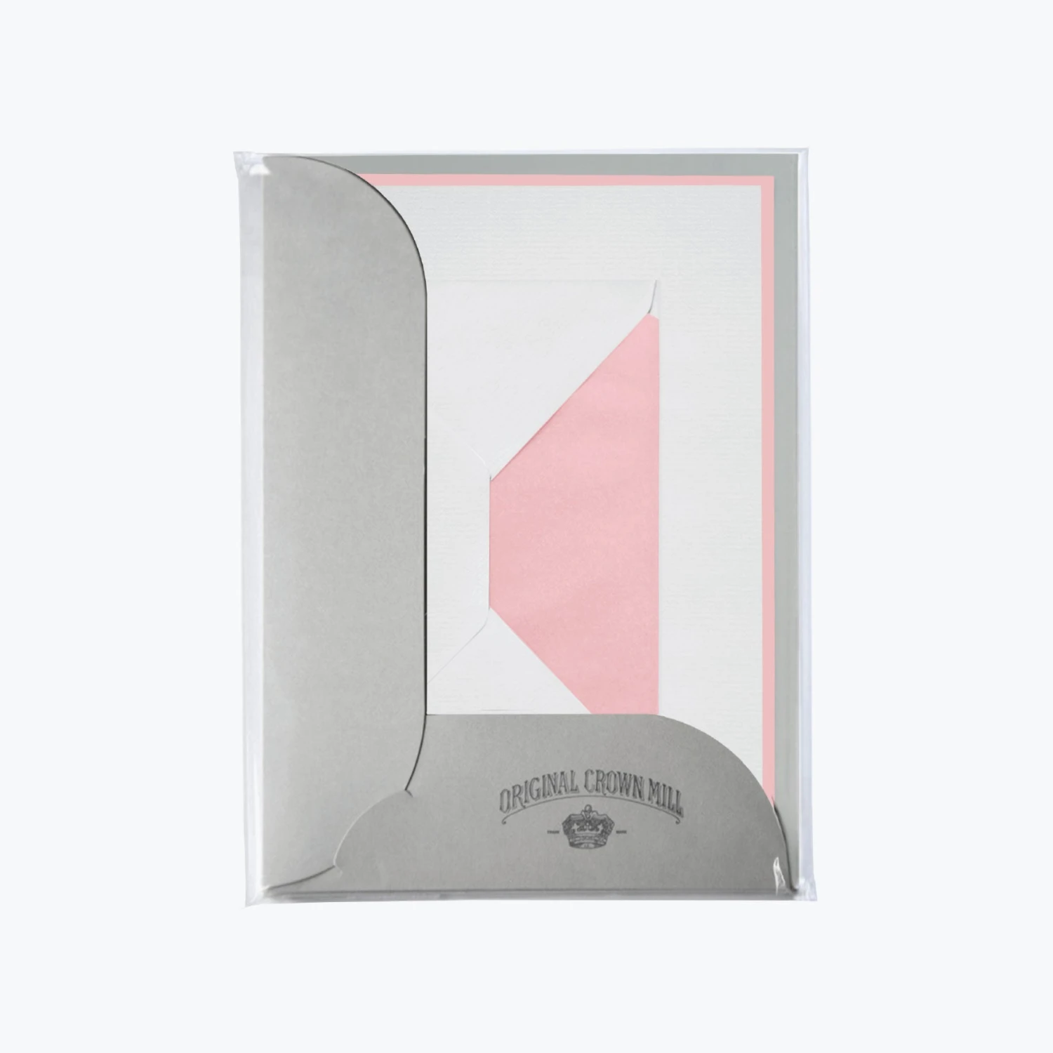 Crown Mill - Letter Set - Compendium - A5 - White/Light Pink (Set Of 8) 3 Crown Mill - Letter Set - Compendium - A5 - White/Light Pink (Set Of 8)