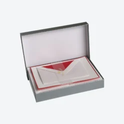 Crown Mill - Letter Set - Silver Line - A5 - White/Red (Set Of 25) Letter Sets