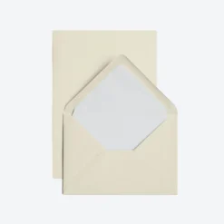 Crown Mill - Letter Set - Silver Line - A5 - Cream (Set Of 25) Letter Sets