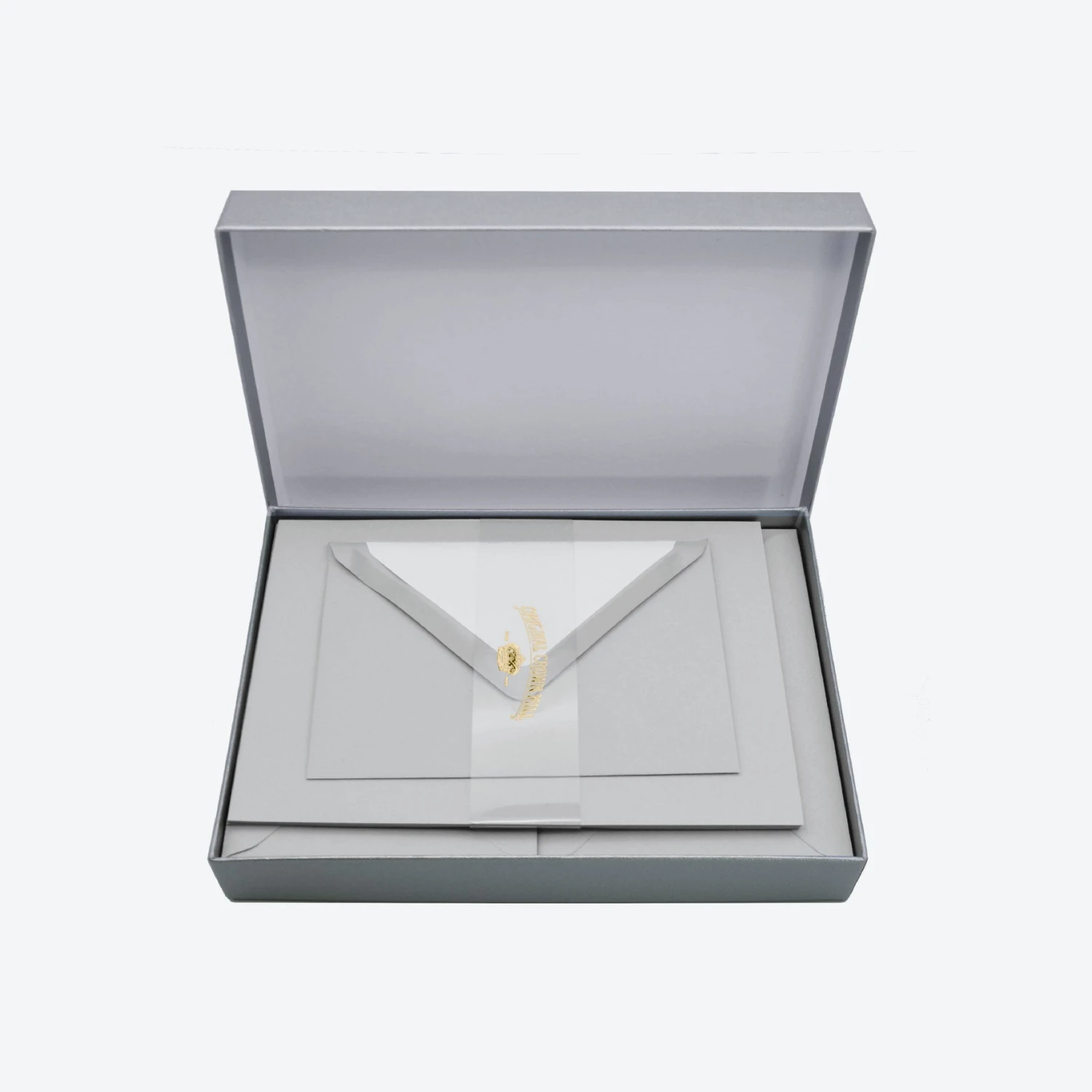 Crown Mill - Letter Set - Silver Line - A5 - Grey (Set Of 25) 4 Crown Mill - Letter Set - Silver Line - A5 - Grey (Set Of 25)