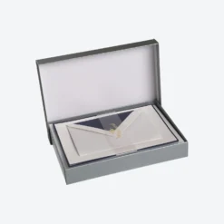 Crown Mill - Letter Set - Silver Line - A5 - White/Navy (Set Of 25) Letter Sets