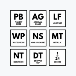 Calligraphy Inks Dr. Ph. Martin's - Calligraphy Ink - Iridescent - Black Sparkle (10R)