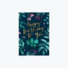 ELM Paper - Card - Birthday - Greenery Birthday Navy Cards
