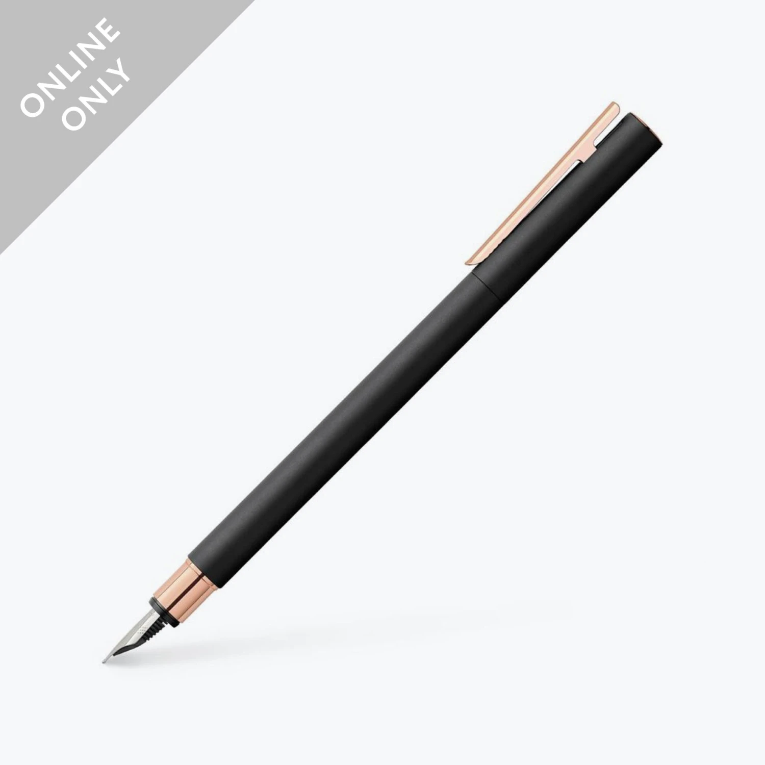 Faber-Castell - Fountain Pen - Neo Slim - Matte Black (Rose Gold Trim) Fountain Pens 3 Faber-Castell - Fountain Pen - Neo Slim - Matte Black (Rose Gold Trim) Fountain Pens