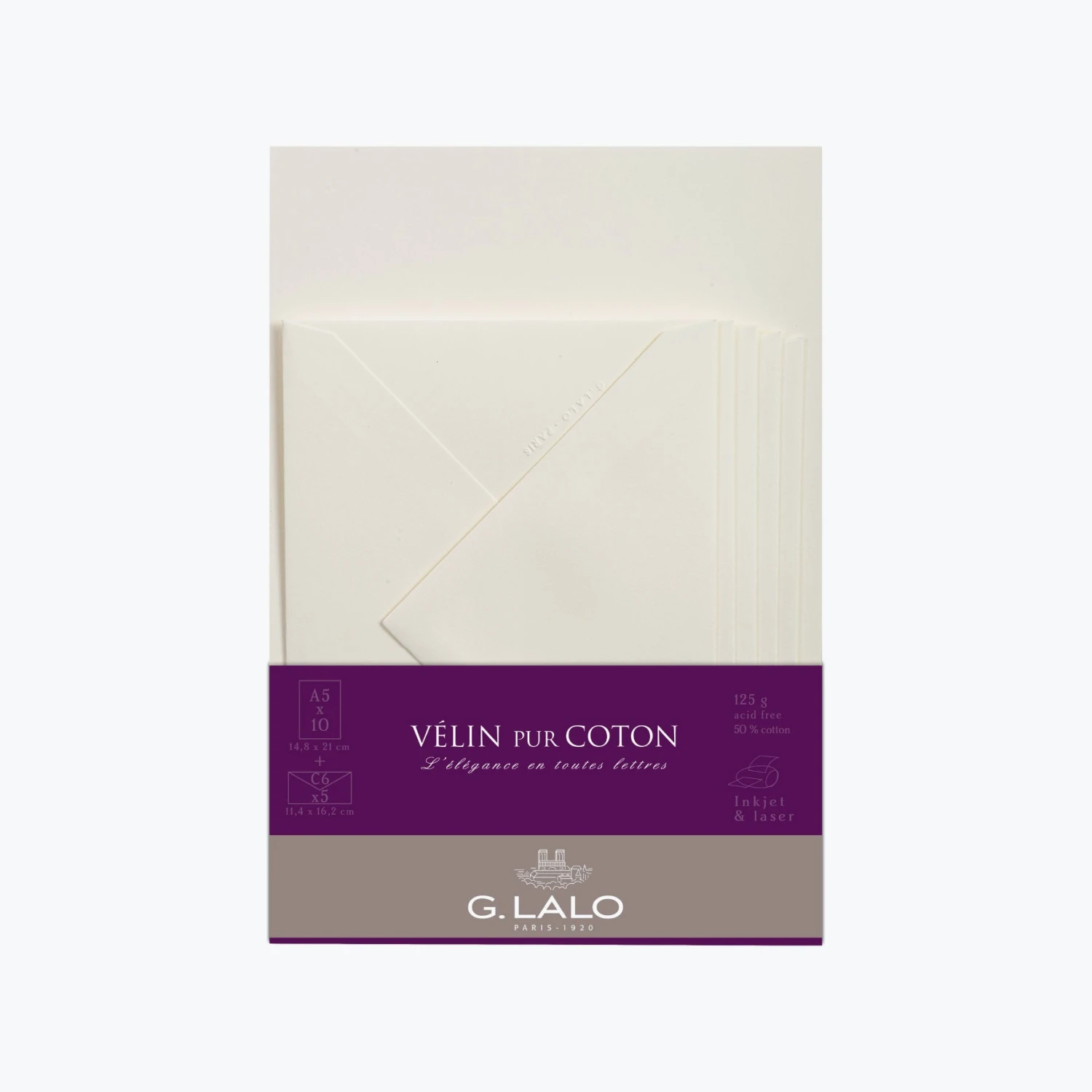 G. Lalo - Letter Set - Correspondence - A5 - Cotton Cream (Vélin Pur Coton) 3 G. Lalo - Letter Set - Correspondence - A5 - Cotton Cream (Vélin Pur Coton)