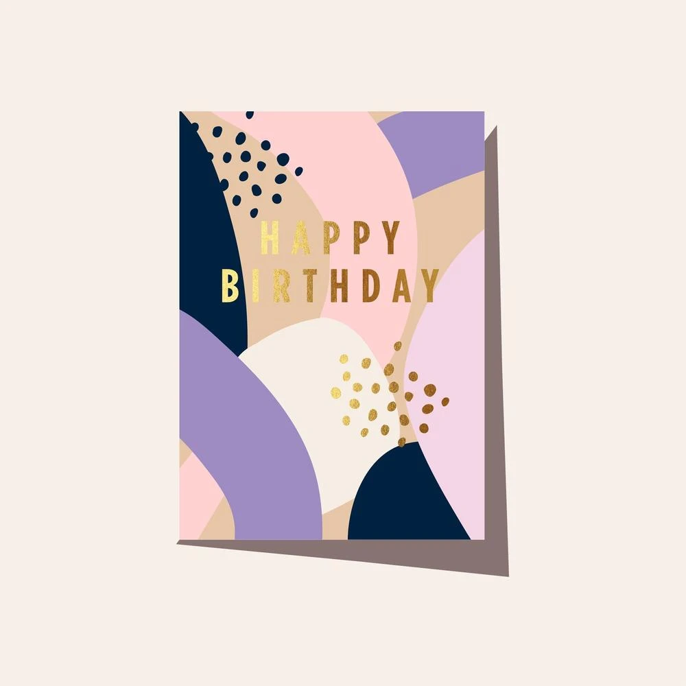 ELM Paper - Card - Birthday - Lilac 3 ELM Paper - Card - Birthday - Lilac