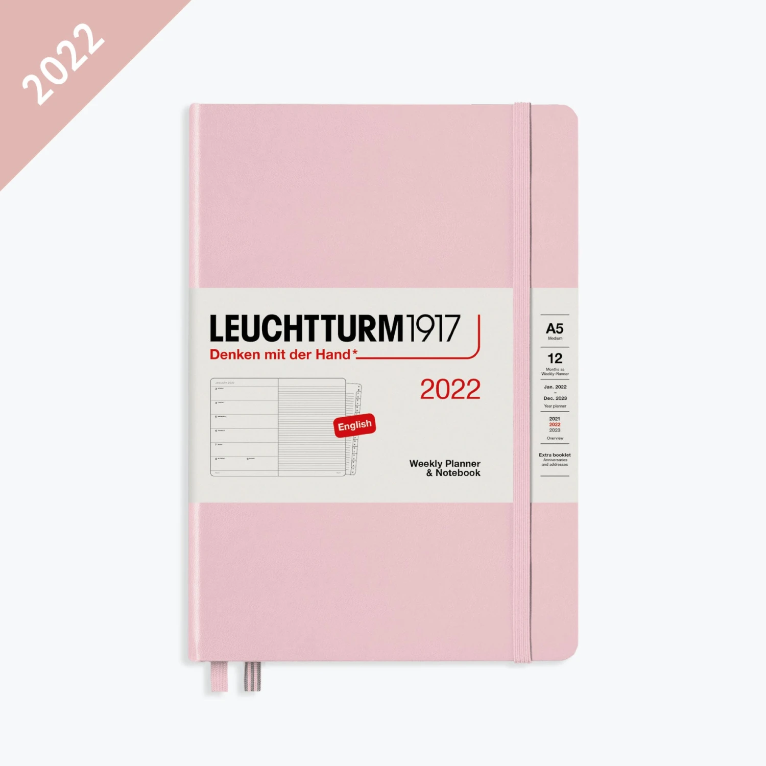 Leuchtturm 1917 Leuchtturm1917 - 2022 Diary - Weekly Notebook - A5 - Powder (Hard) Diaries 3 Leuchtturm 1917 Leuchtturm1917 - 2022 Diary - Weekly Notebook - A5 - Powder (Hard) Diaries