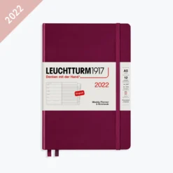 Leuchtturm 1917 Leuchtturm1917 - 2022 Diary - Weekly Notebook - A5 - Port Red (Hard) Diaries