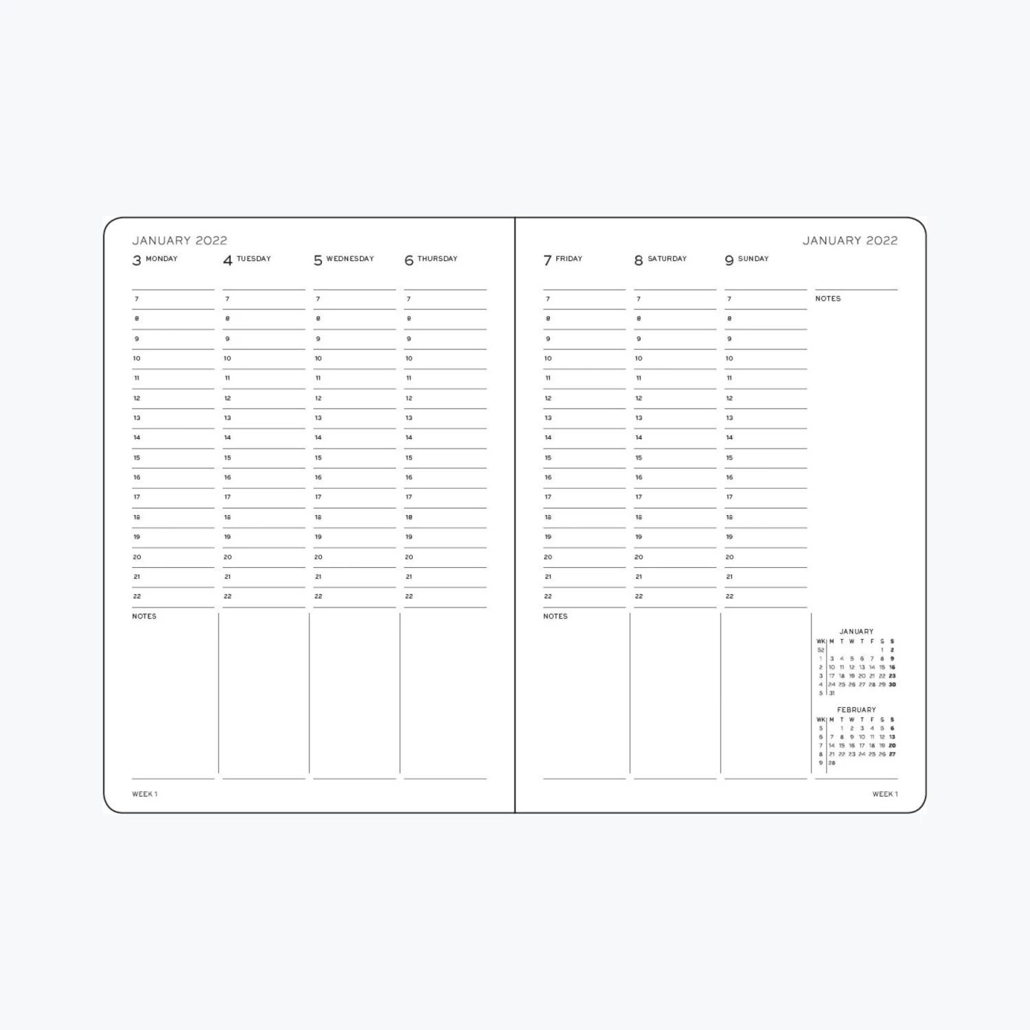 Leuchtturm 1917 Leuchtturm1917 - 2022 Diary - Week Planner - A5 - Sage Diaries 4 Leuchtturm 1917 Leuchtturm1917 - 2022 Diary - Week Planner - A5 - Sage Diaries
