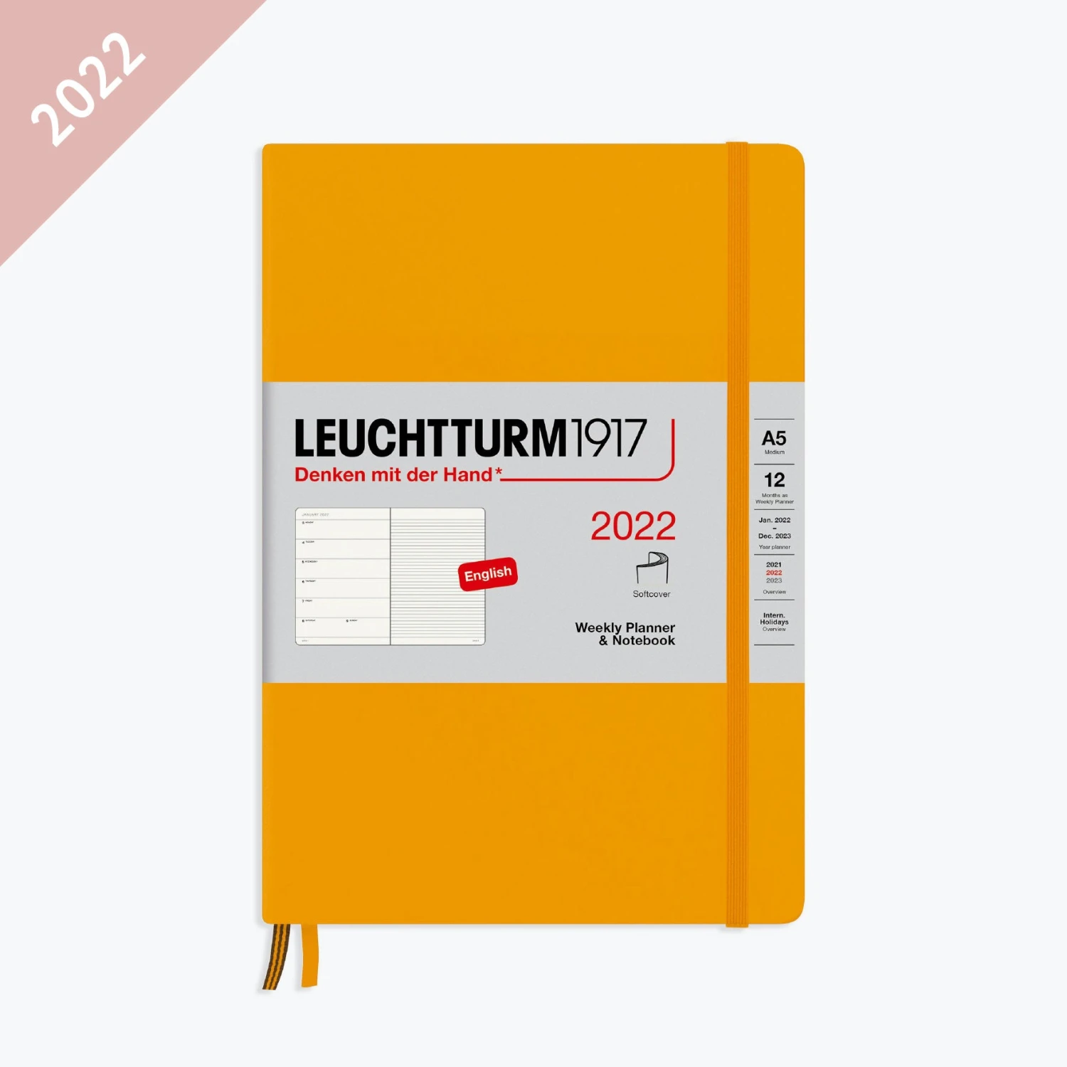 Leuchtturm 1917 Leuchtturm1917 - 2022 Diary - Weekly Notebook - A5 - Rising Sun (Soft) 3 Leuchtturm 1917 Leuchtturm1917 - 2022 Diary - Weekly Notebook - A5 - Rising Sun (Soft)