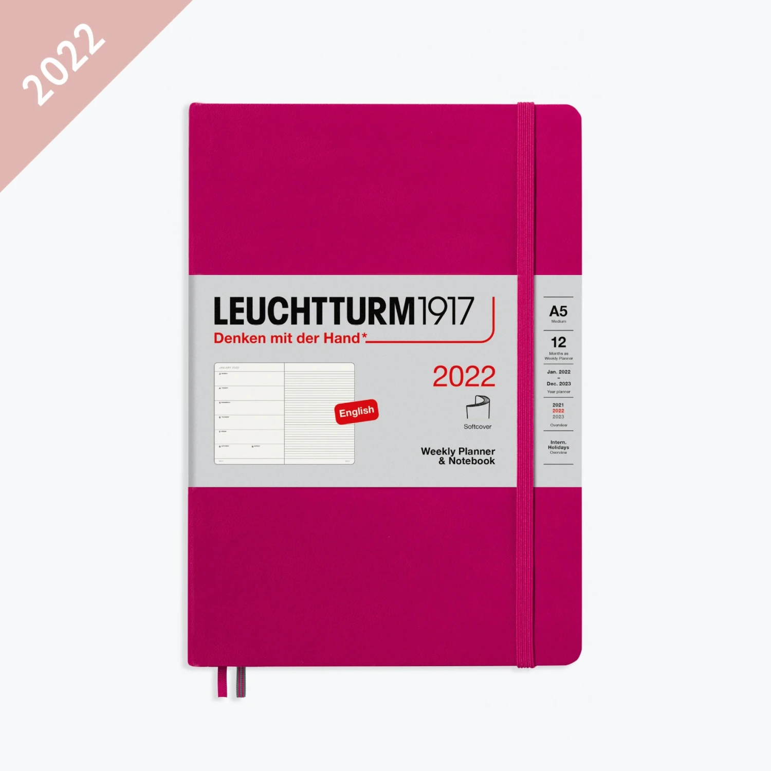 Leuchtturm 1917 Diaries Leuchtturm1917 - 2022 Diary - Weekly Notebook - A5 - Berry (Soft) 3 Leuchtturm 1917 Diaries Leuchtturm1917 - 2022 Diary - Weekly Notebook - A5 - Berry (Soft)