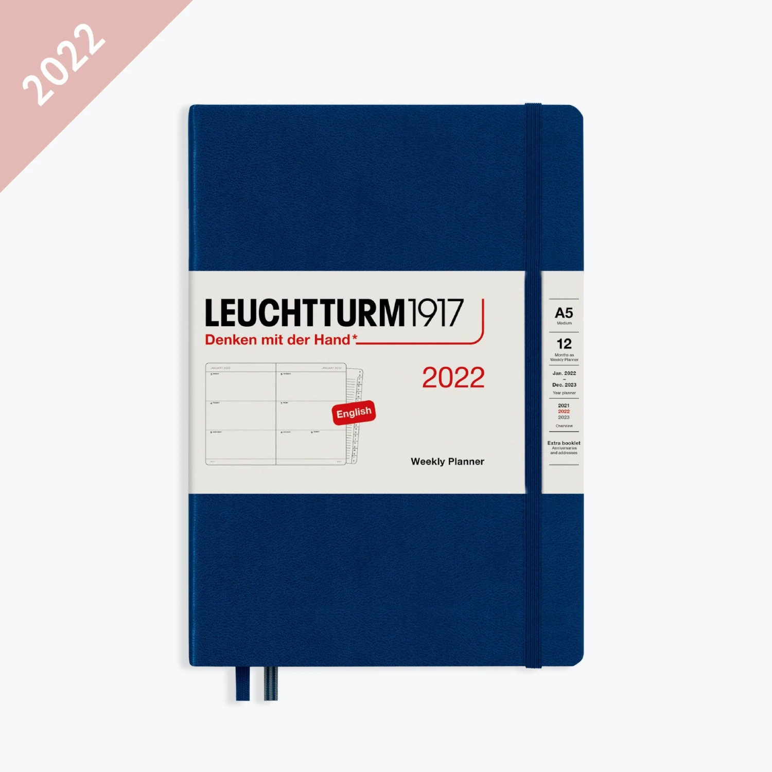 Leuchtturm 1917 Leuchtturm1917 - 2022 Diary - Weekly Planner - A5 - Navy (Hard) 3 Leuchtturm 1917 Leuchtturm1917 - 2022 Diary - Weekly Planner - A5 - Navy (Hard)