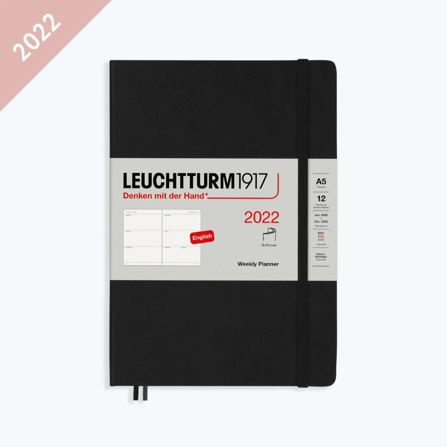 Leuchtturm 1917 Leuchtturm1917 - 2022 Diary - Weekly Planner - A5 - Black (Soft) Diaries 3 Leuchtturm 1917 Leuchtturm1917 - 2022 Diary - Weekly Planner - A5 - Black (Soft) Diaries
