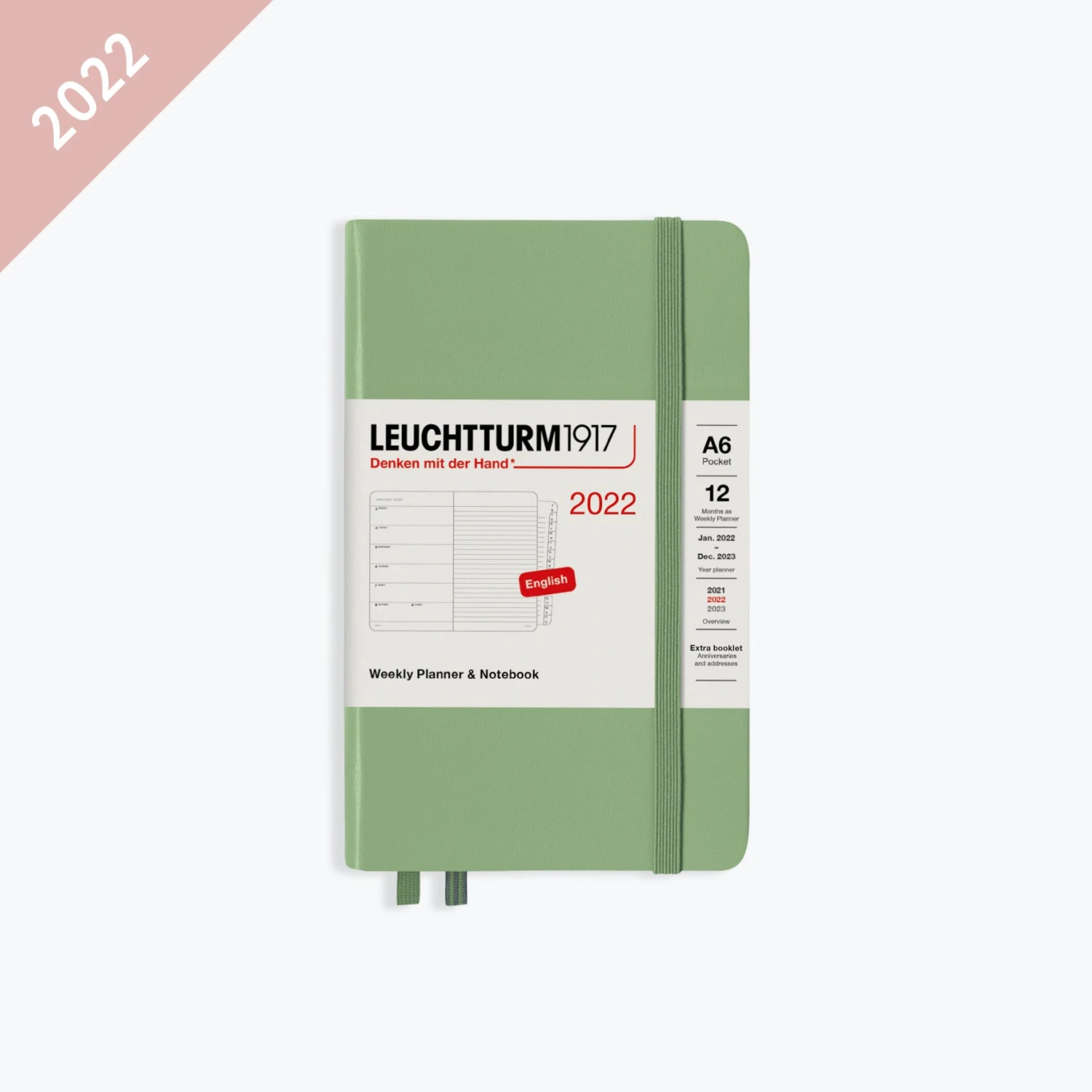 Leuchtturm 1917 Leuchtturm1917 - 2022 Diary - Weekly Notebook - A6 - Sage (Hard) 3 Leuchtturm 1917 Leuchtturm1917 - 2022 Diary - Weekly Notebook - A6 - Sage (Hard)
