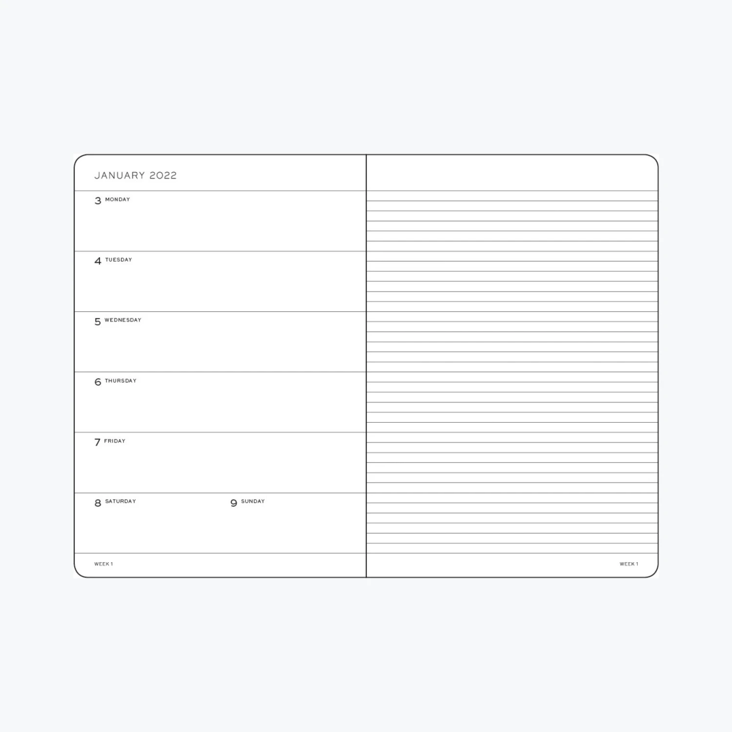 Leuchtturm 1917 Leuchtturm1917 - 2022 Diary - Weekly Notebook - A6 - Stone Blue (Hard) Diaries 4 Leuchtturm 1917 Leuchtturm1917 - 2022 Diary - Weekly Notebook - A6 - Stone Blue (Hard) Diaries