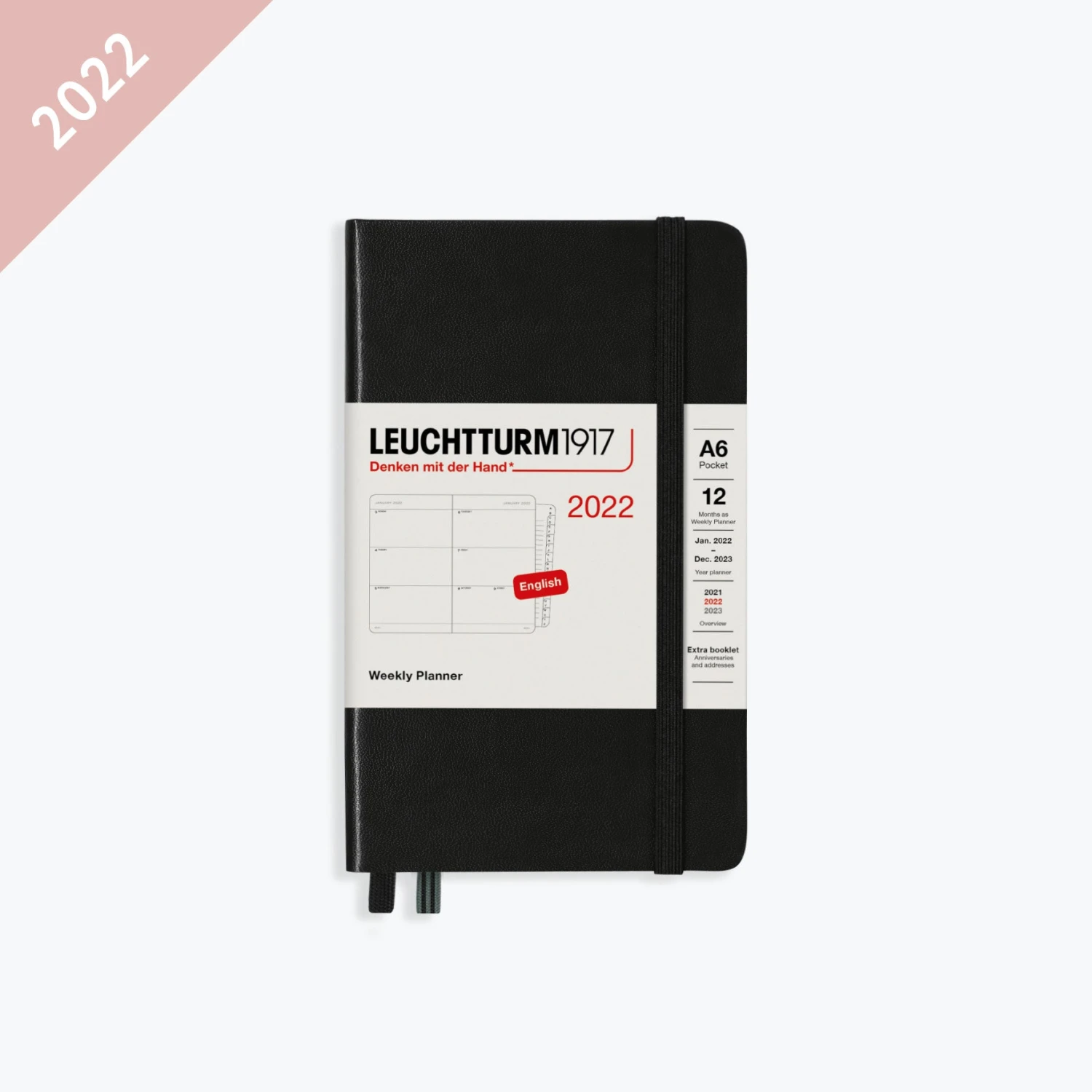 Leuchtturm 1917 Diaries Leuchtturm1917 - 2022 Diary - Weekly Planner - A6 - Black (Hard) 3 Leuchtturm 1917 Diaries Leuchtturm1917 - 2022 Diary - Weekly Planner - A6 - Black (Hard)