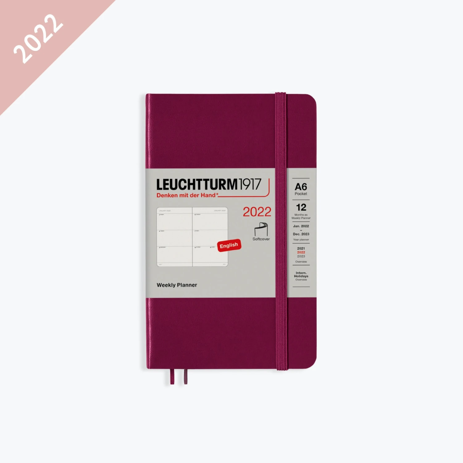 Leuchtturm 1917 Leuchtturm1917 - 2022 Diary - Weekly Planner - A6 - Port Red (Soft) 3 Leuchtturm 1917 Leuchtturm1917 - 2022 Diary - Weekly Planner - A6 - Port Red (Soft)
