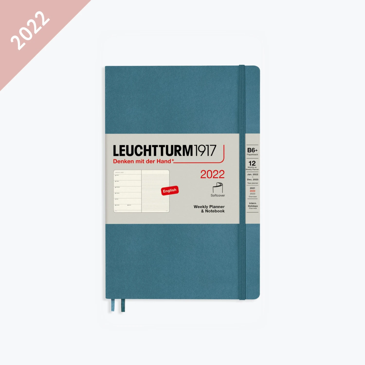 Leuchtturm 1917 Diaries Leuchtturm1917 - 2022 Diary - Weekly Notebook - B6+ - Stone Blue 3 Leuchtturm 1917 Diaries Leuchtturm1917 - 2022 Diary - Weekly Notebook - B6+ - Stone Blue