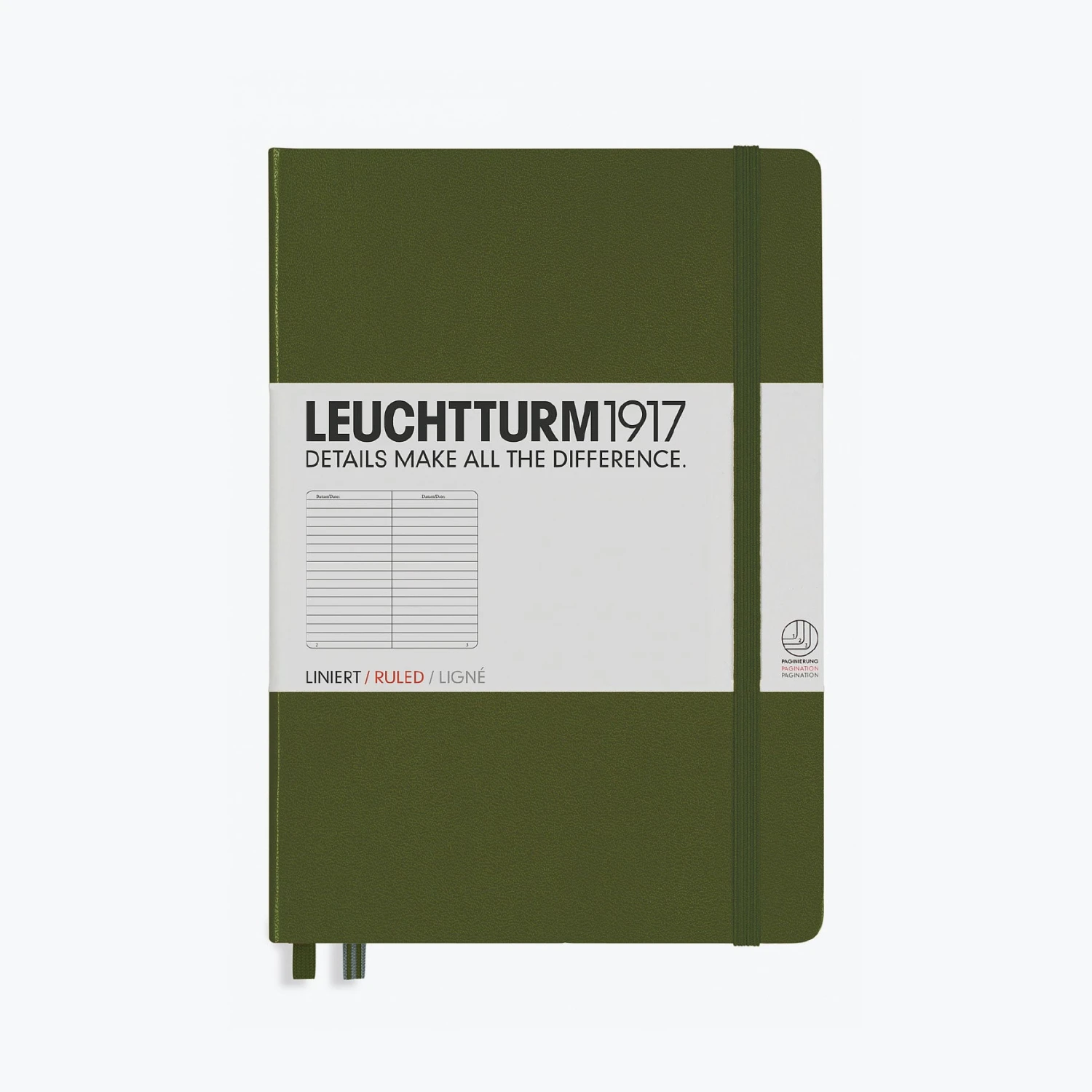 Leuchtturm 1917 Notebooks Leuchtturm1917 - Notebook - A5 - Army 3 Leuchtturm 1917 Notebooks Leuchtturm1917 - Notebook - A5 - Army