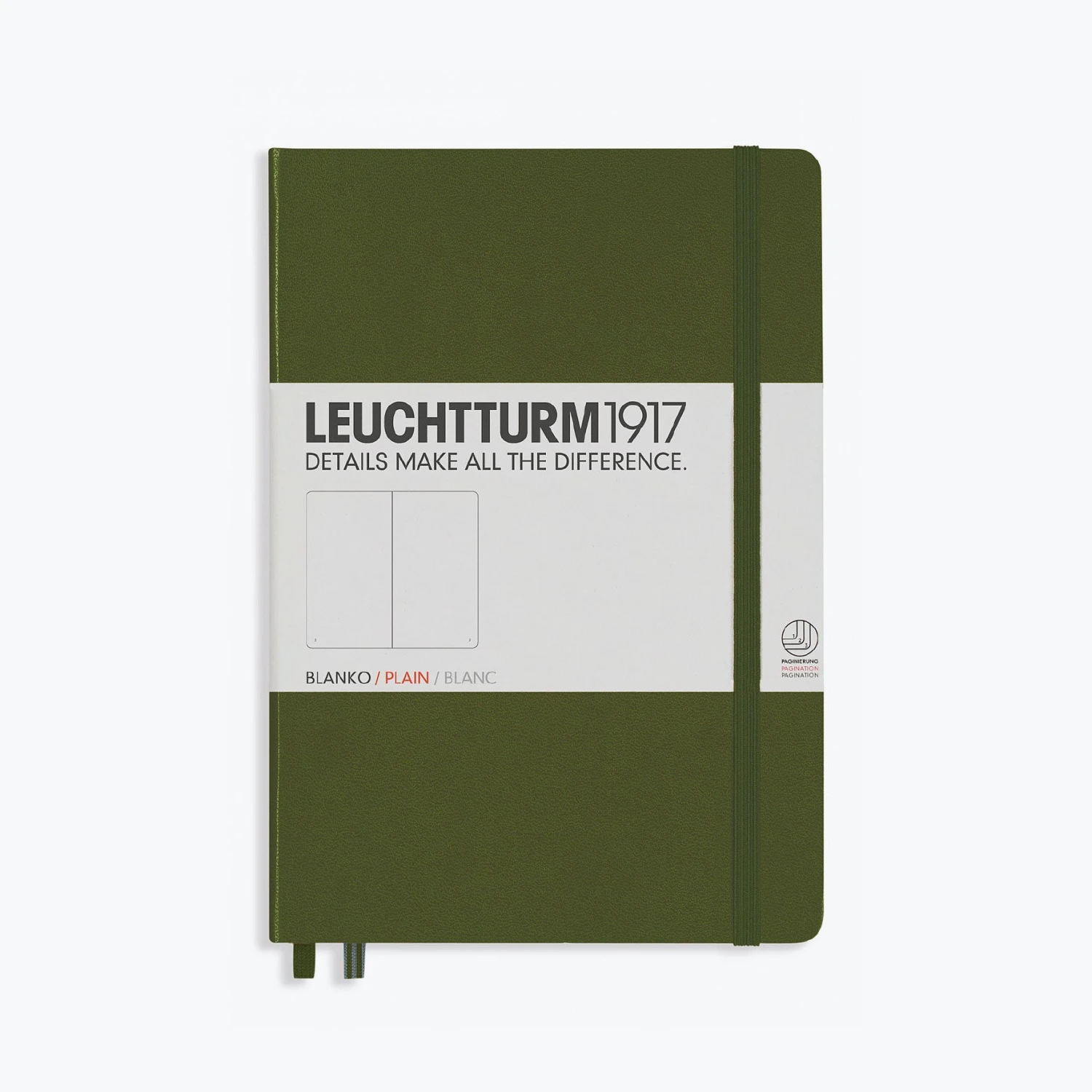 Leuchtturm 1917 Notebooks Leuchtturm1917 - Notebook - A5 - Army 6 Leuchtturm 1917 Notebooks Leuchtturm1917 - Notebook - A5 - Army