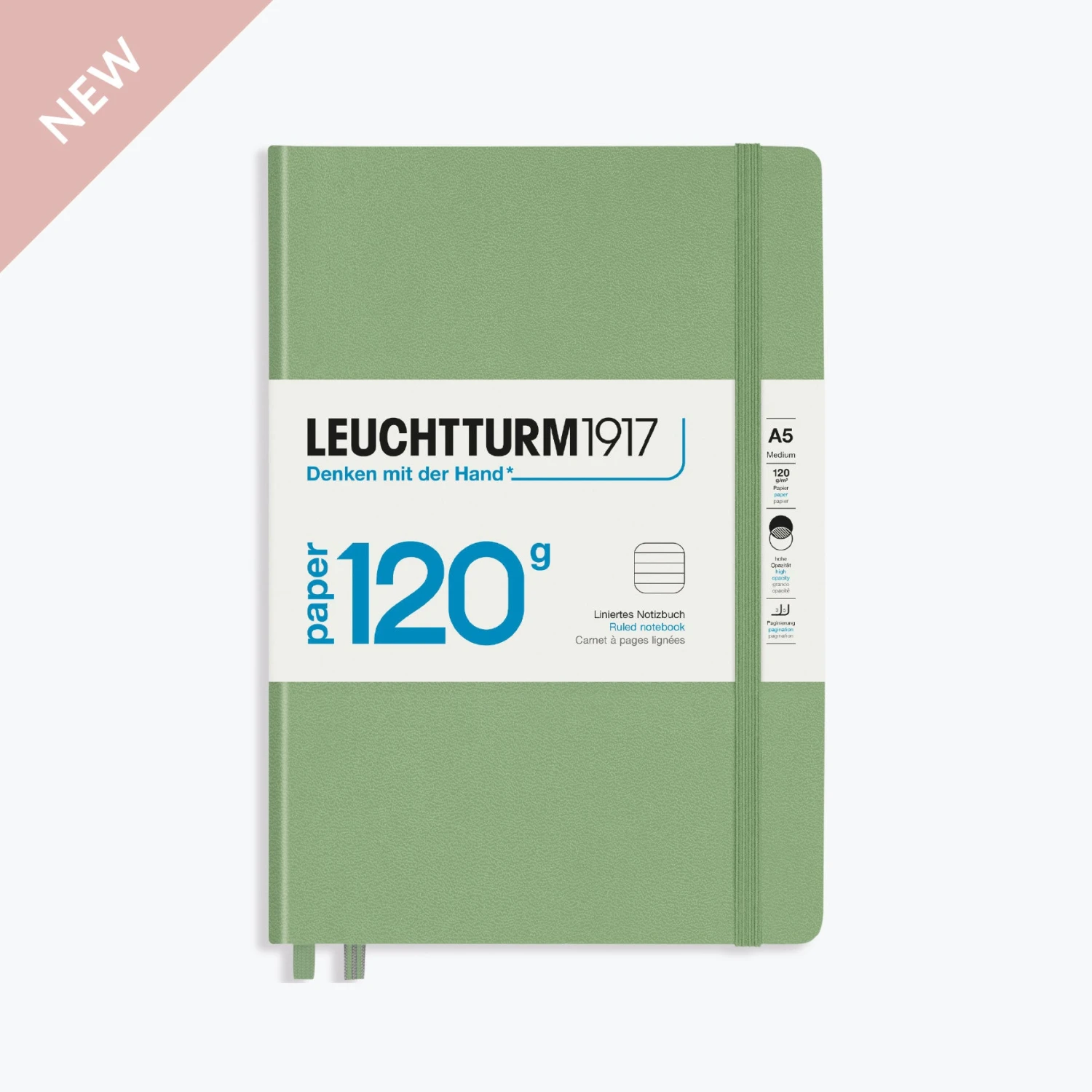 Leuchtturm 1917 New Arrivals Leuchtturm1917 - Notebook - A5 - Paper 120 - Sage 3 Leuchtturm 1917 New Arrivals Leuchtturm1917 - Notebook - A5 - Paper 120 - Sage