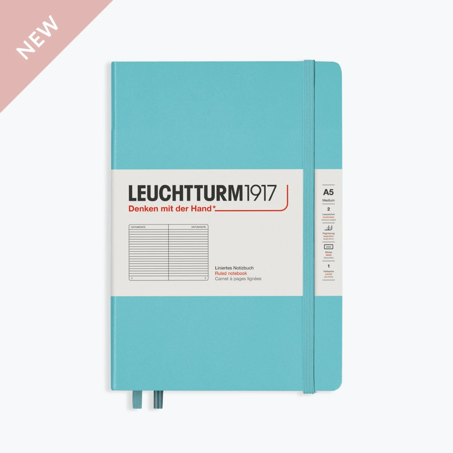 Leuchtturm 1917 Leuchtturm1917 - Notebook - A5 - Rising - Aquamarine 3 Leuchtturm 1917 Leuchtturm1917 - Notebook - A5 - Rising - Aquamarine