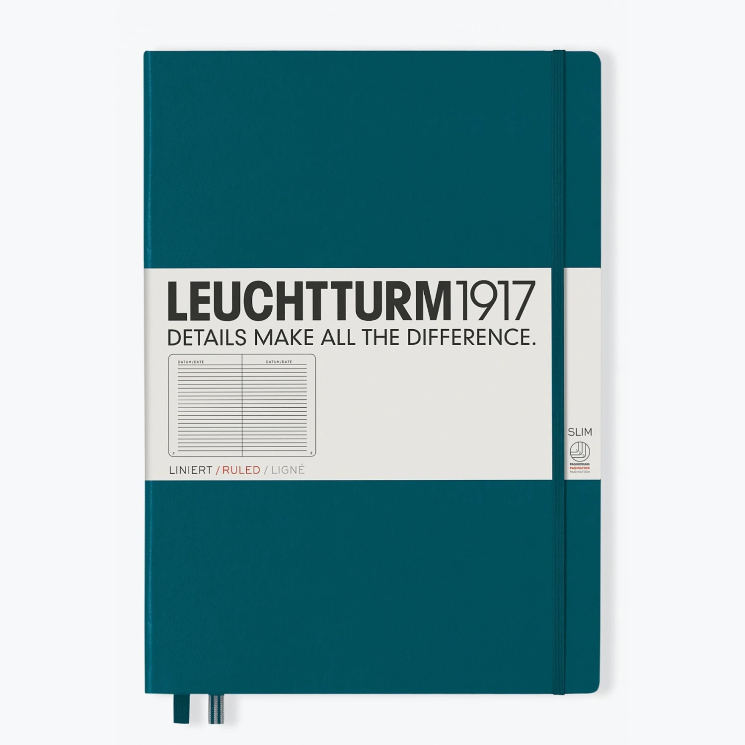 Leuchtturm 1917 Notebooks Leuchtturm1917 - Notebook - A4+ - Slim - Pacific Green 3 Leuchtturm 1917 Notebooks Leuchtturm1917 - Notebook - A4+ - Slim - Pacific Green